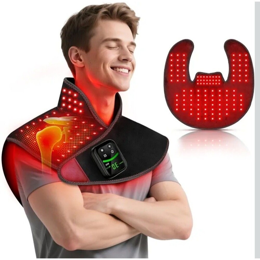 Red Light Therapy for Neck Shoulder Pain Relief Cordless Shoulder Belt Wrap Box